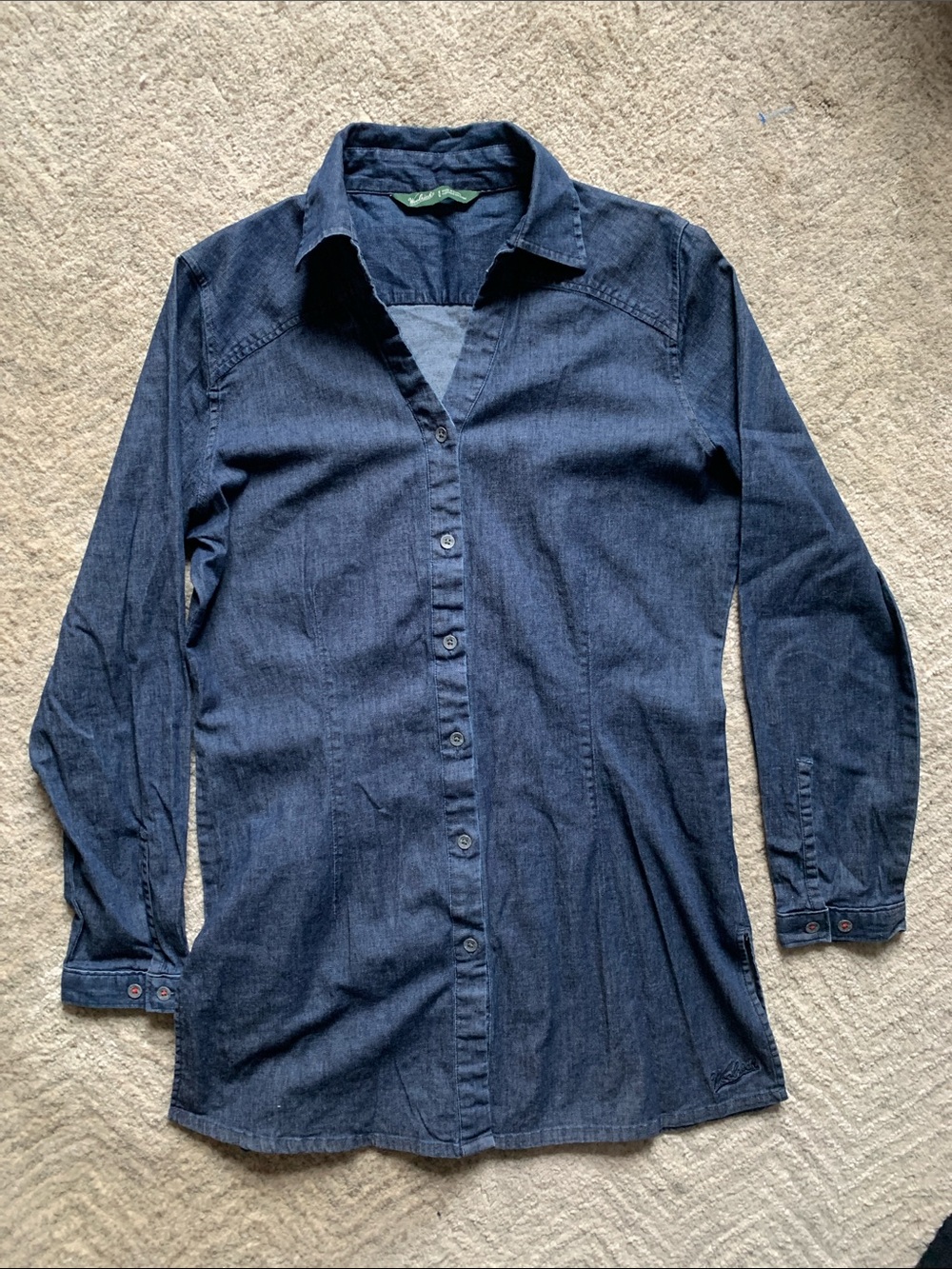 Woolrich Indigo Denim Button-Down Shirt